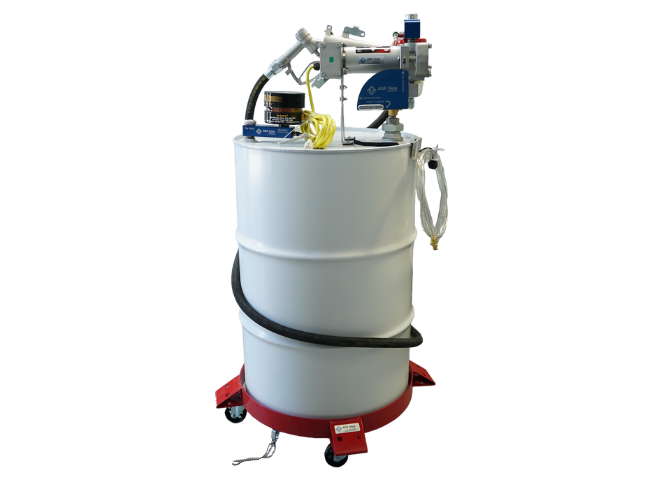 This Zee Line Fuel Fill and Extraction Pump has been modified with many AGA features. No more dealing with the cranking hand pump that reeks of fuel, broken crank or fuel leaking with this fuel pump.