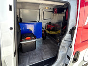 Area for optional toolbox and jack storage 