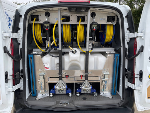 The AGA Compact Mobile Van Oil System is an ideal choice for those aiming to provide mobile oil services. Cleverly designed to fit into a Ford Transit Connect and other vehicles of similar size, our setup comprises all the necessary components to initiate a new venture or to expand a pre-existing business!