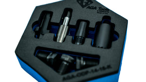 Using the AGA 16mm Drain Plug Repair Kit will fix all issues with having to use a helicoil or timesert.