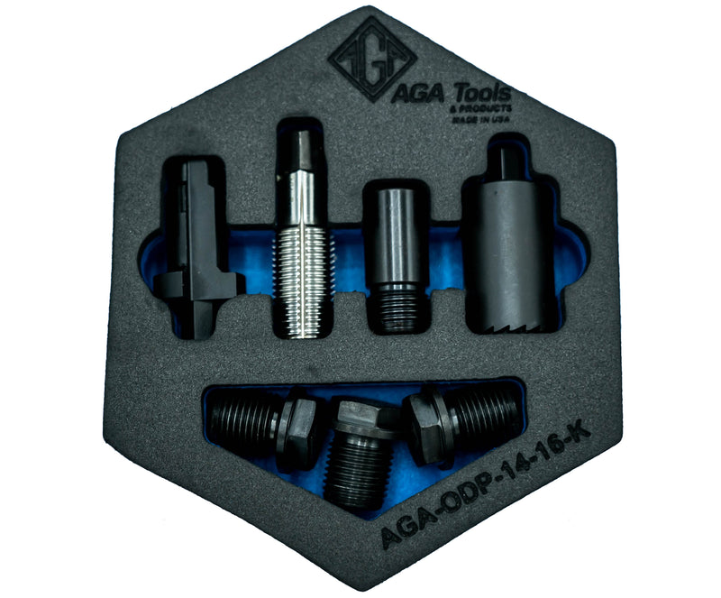 Using the AGA 16mm Drain Plug Repair Kit will fix all issues with having to use a helicoil or timesert.